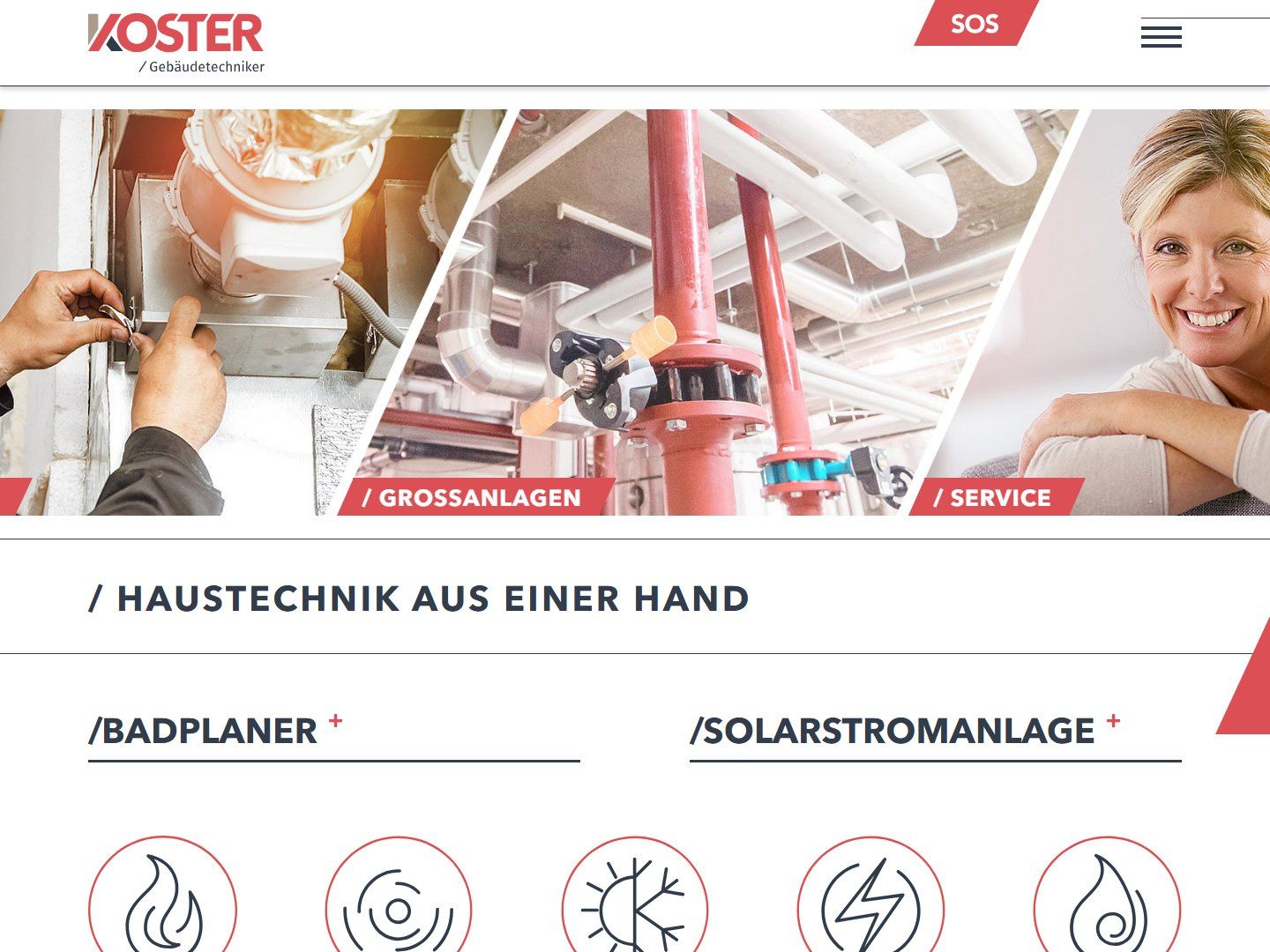 Die alte Startseite von kosterag.ch